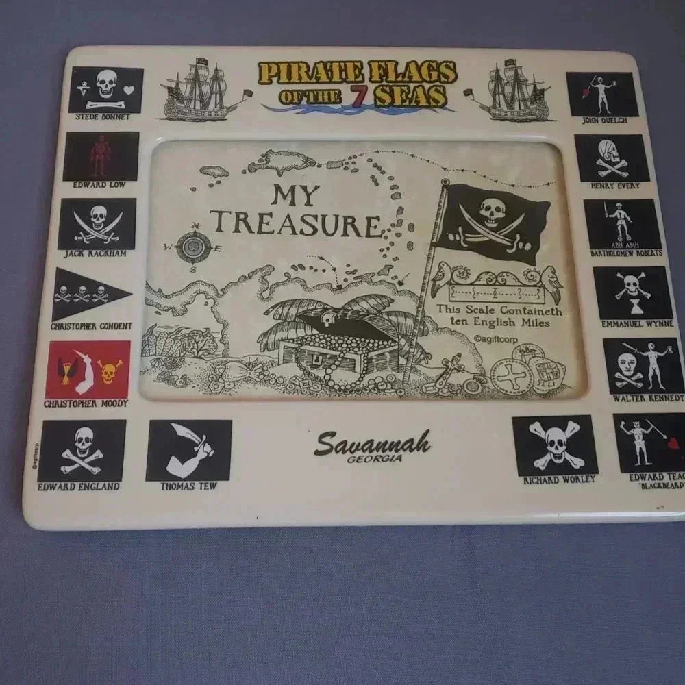 Pirate Flags of‎ the 7 Seas Savannah Georgia Picture Frame